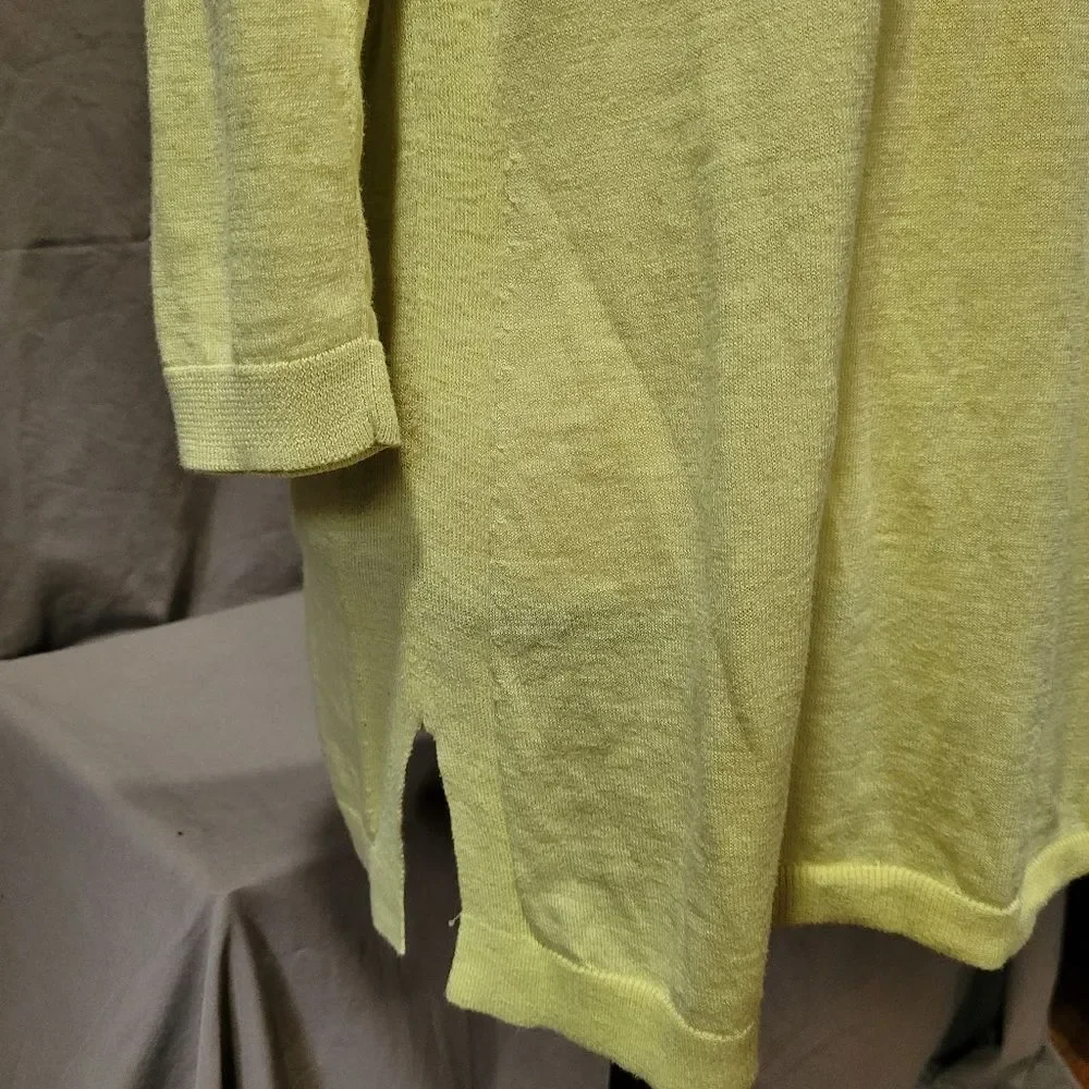 Talbots size medium yellow v neck long tunic top
